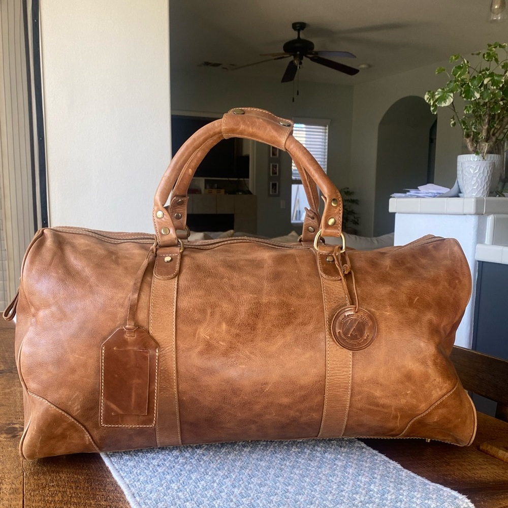 ANDREW PHILIPS Westbridge Leather Duffel Bag